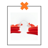 Duikbril krab zwart/rood